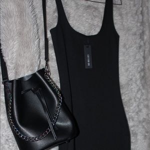 Purse  & little black dress